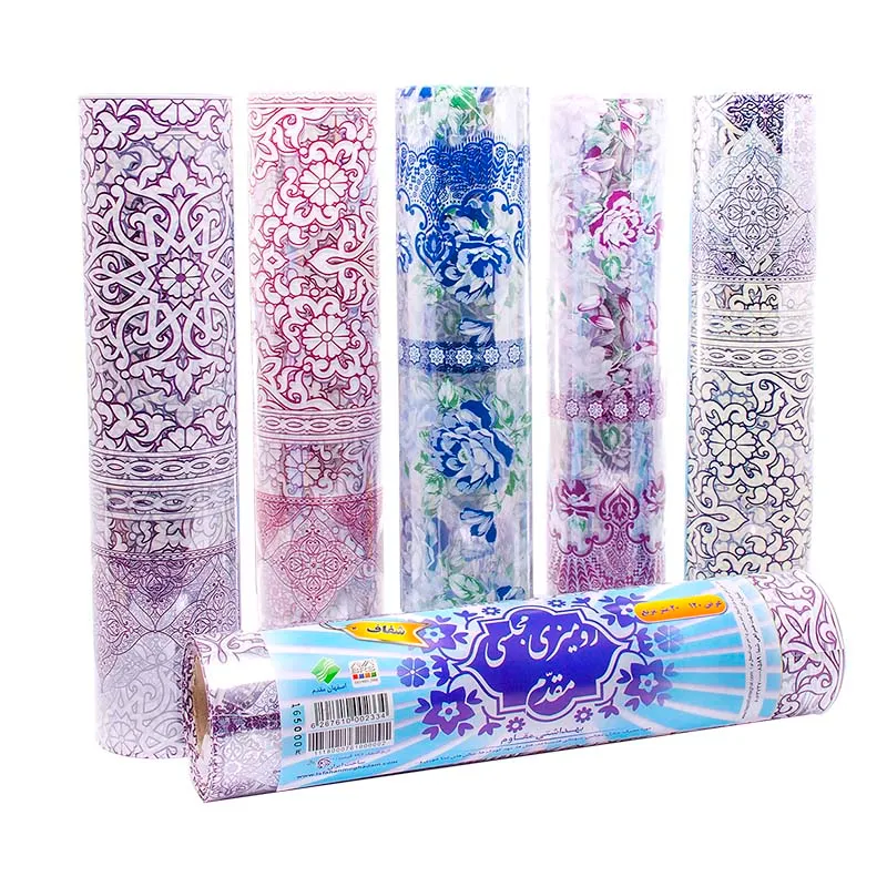 Transparent plastic tabletop, glass or crystal